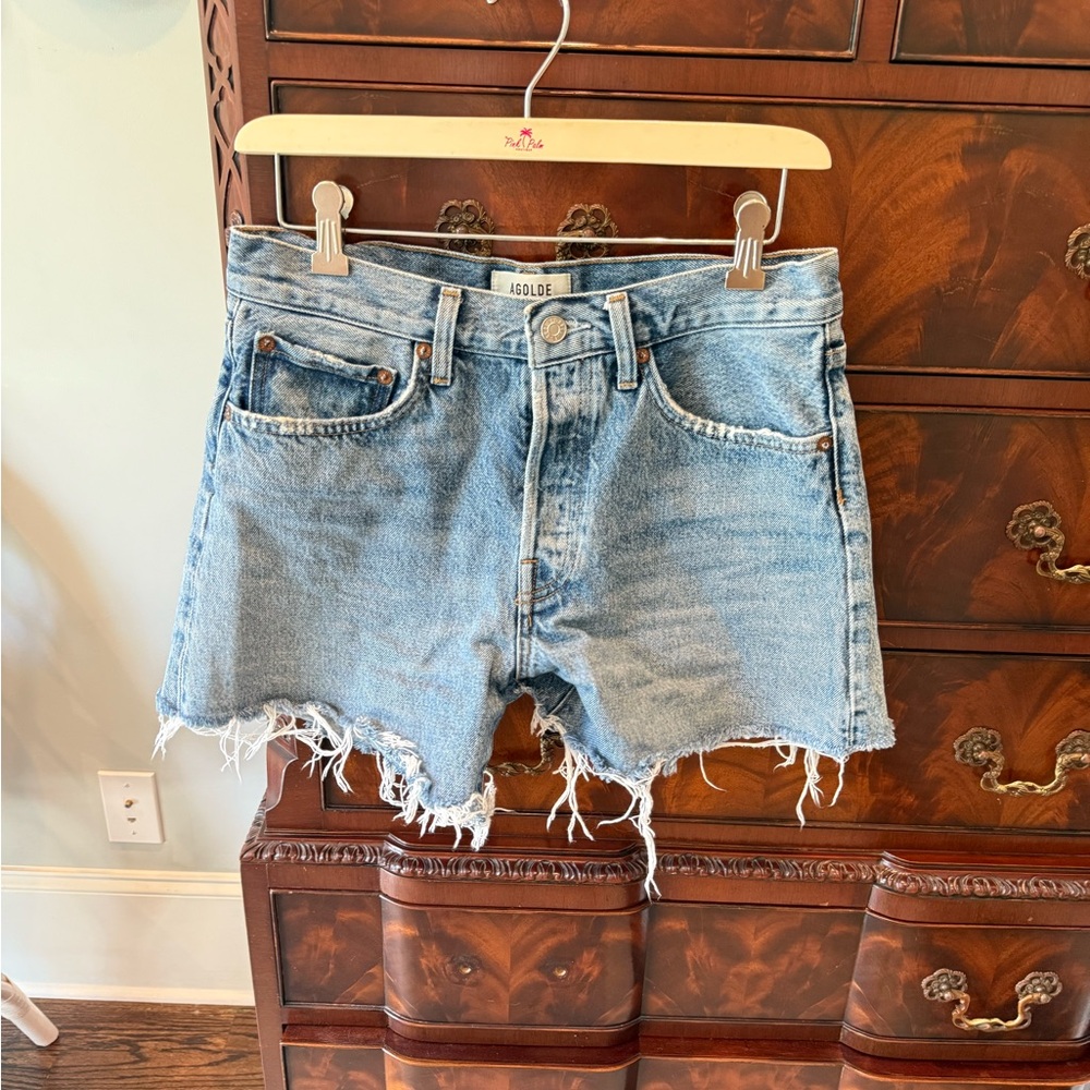 Agolde Women's Blue Denim Shorts